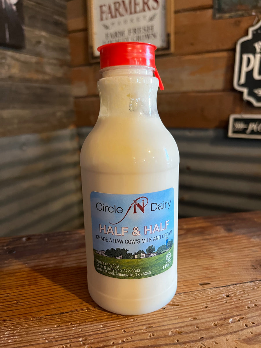 Pint Raw Half and Half Richardson Farm CoOp