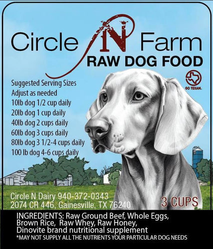 Raw Dog Food - 3 cups