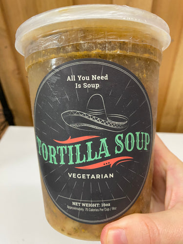Tortilla soup without chicken (Vegetarian) - 1 quart